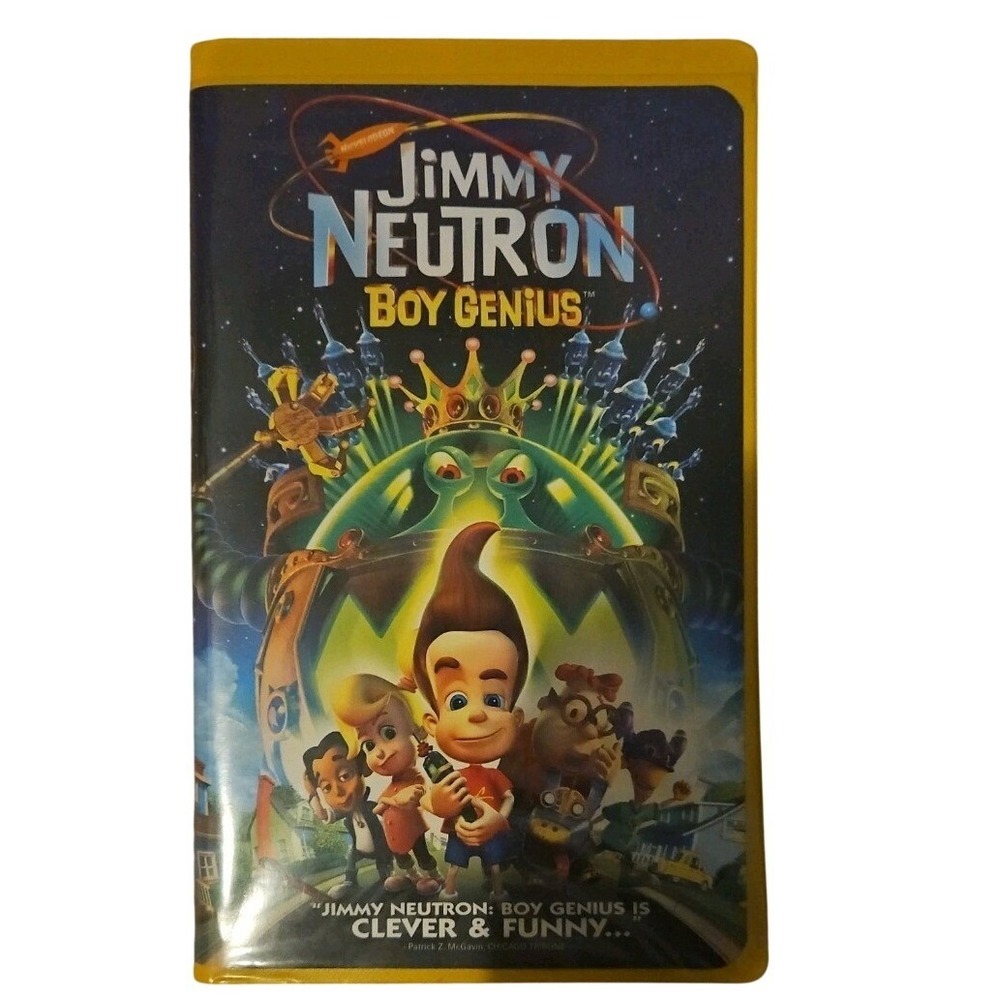 VTG 2001 Jimmy Neutron Boy Genius VHS Nickelodeon Paramount Clamshell Case